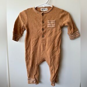 Baby brown knit one piece
